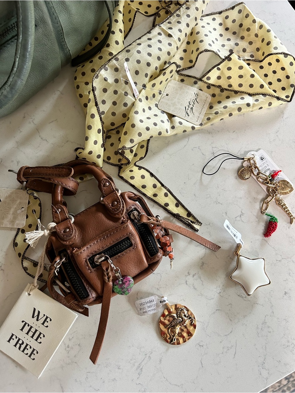 We The Free Emerson Tote-Secret Sage-Micro Emerson, Scarves, All Charms Included - Picture 15 of 16